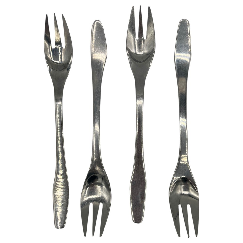 Air Canada Cassidy's Korea Stainless Steel Spoon Fork Spork 6" Set Of 4 Vintage
